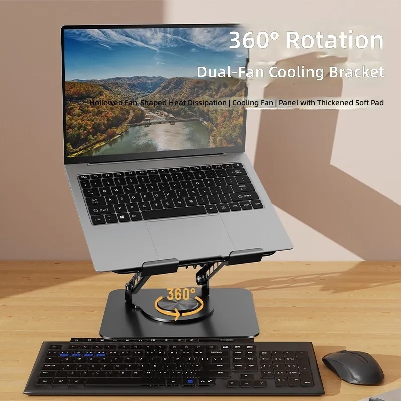 360 Degree Rotating Carbon Ste - Cooling Stand Tablet ulasan dan harga