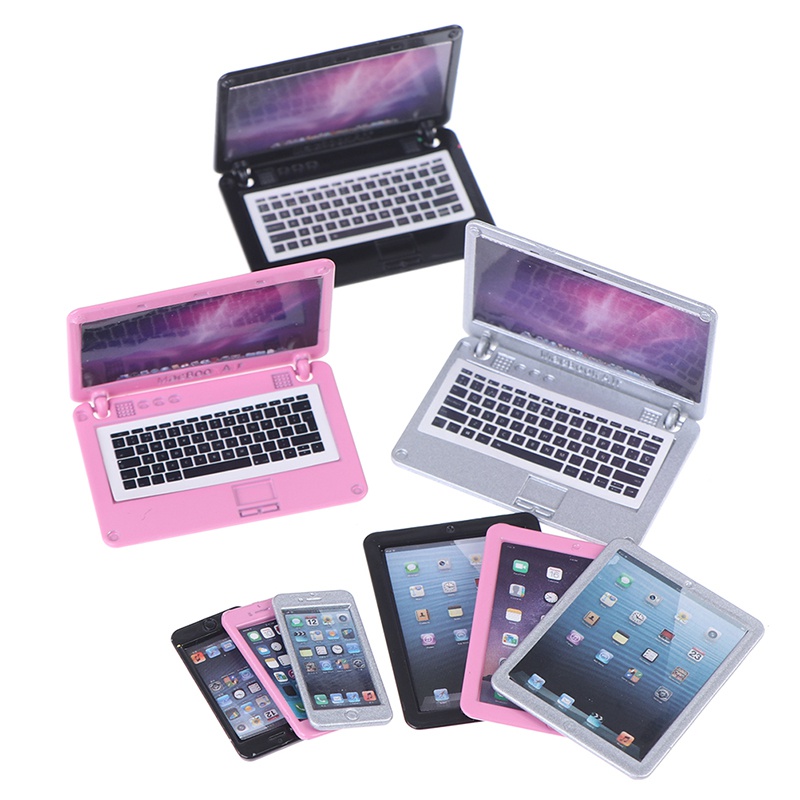 3Pcs/Set Simulation Mini Lapto - Tablet Accessories Set ulasan dan harga