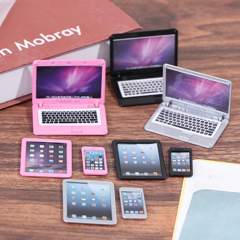 3Pcs/Set Simulation Mini Lapto - Tablet Accessories Set ulasan dan harga