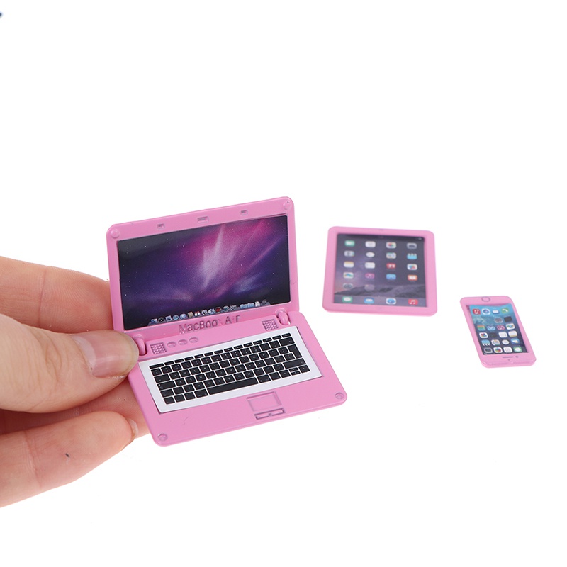 3Pcs/Set Simulation Mini Lapto - Tablet Accessories Set ulasan dan harga