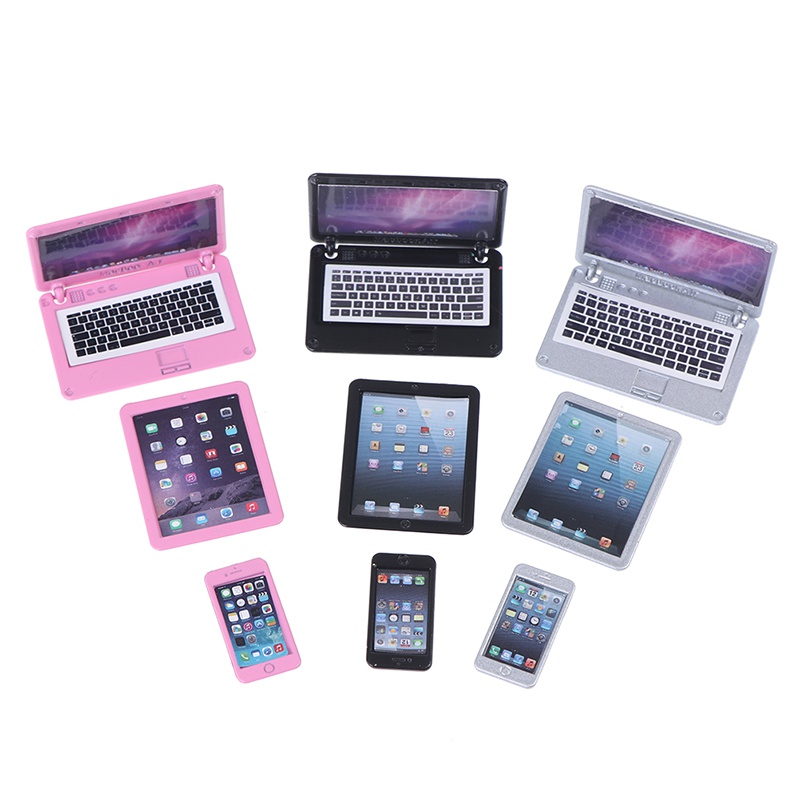 3Pcs/Set Simulation Mini Lapto - Tablet Accessories Set ulasan dan harga