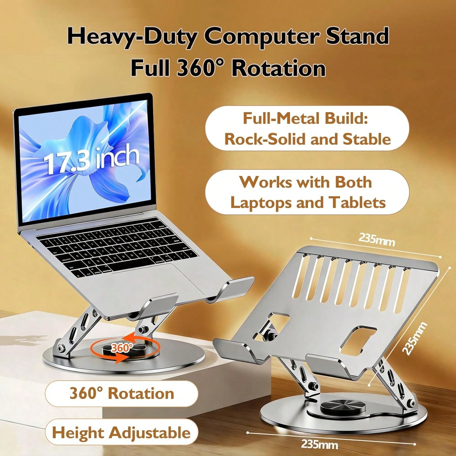 360 Rotating Laptop Stand, Fol - Cooling Stand Tablet ulasan dan harga