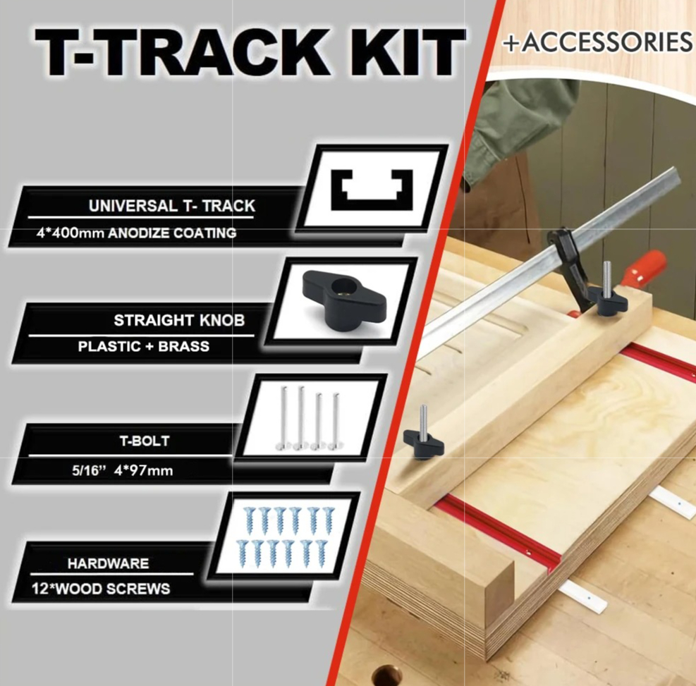 19# T-Track Kit for Router Tab - Tablet Accessories Set ulasan dan harga